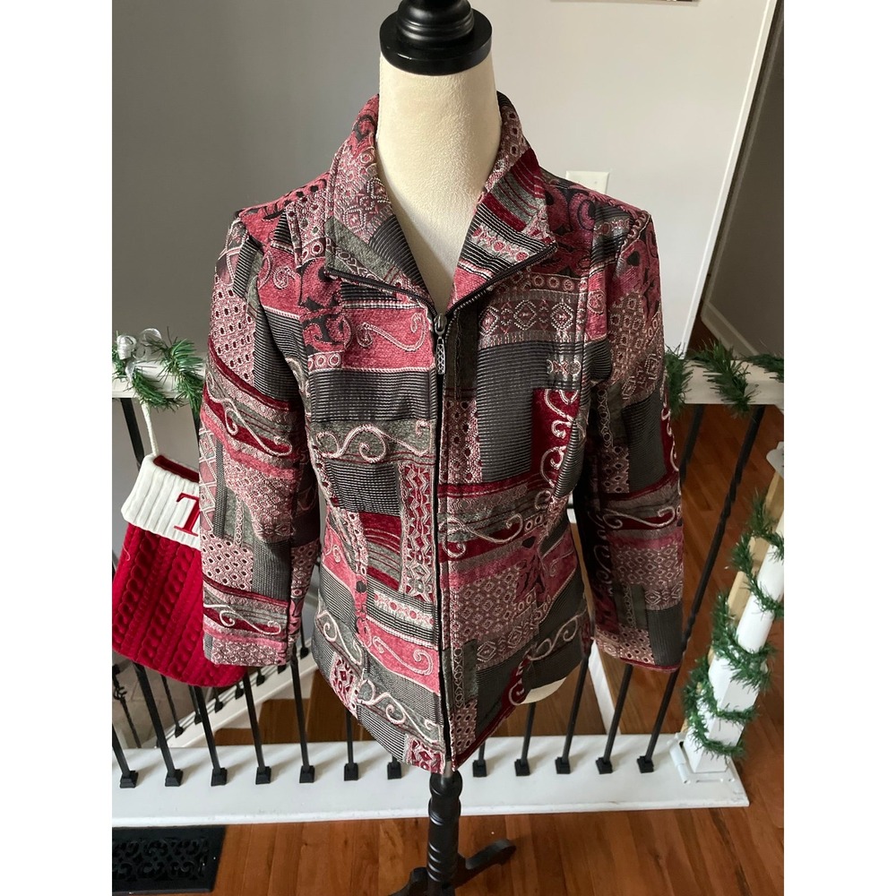 Vintage Molly &‎ Maxx Patterned Tapestry Jacket Medium